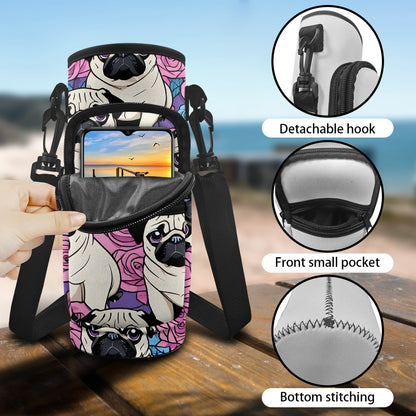 Pug Water Bottle Cover Protect Your Bottle with This Adorable Sleeve Carrier BriBeesCreations