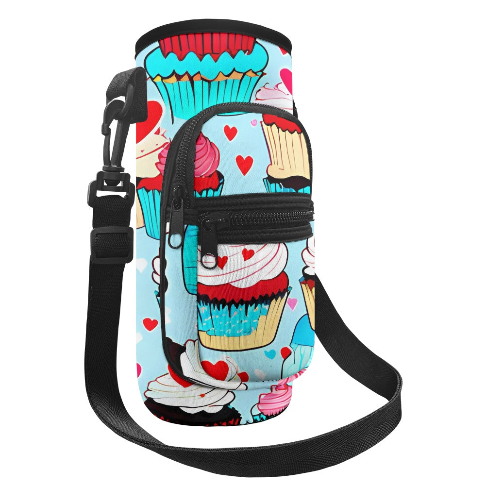 Cute Cupcake Water Bottle Cover Carrier - Perfect for On-the-Go Hydration BriBeesCreations