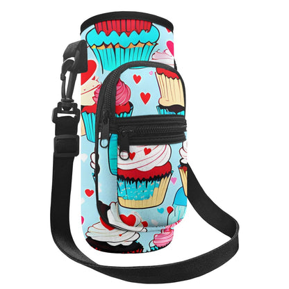 Cute Cupcake Water Bottle Cover Carrier - Perfect for On-the-Go Hydration BriBeesCreations