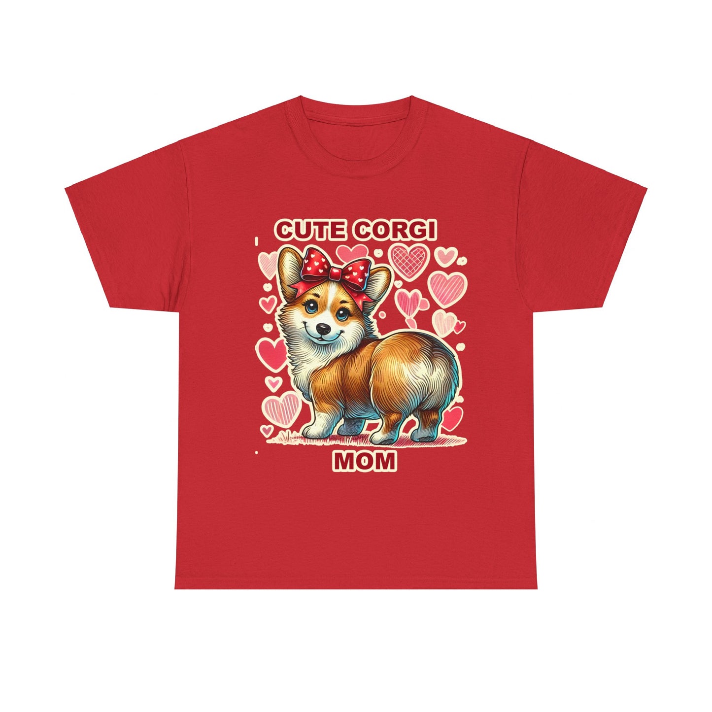 Cute Corgi Mom Heavy Cotton Tee