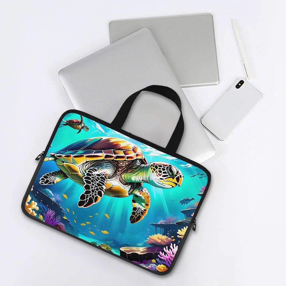 Stylish Sea Turtle Laptop Sleeve - Perfect for Carrying and Protecting Your Device BriBeesCreations