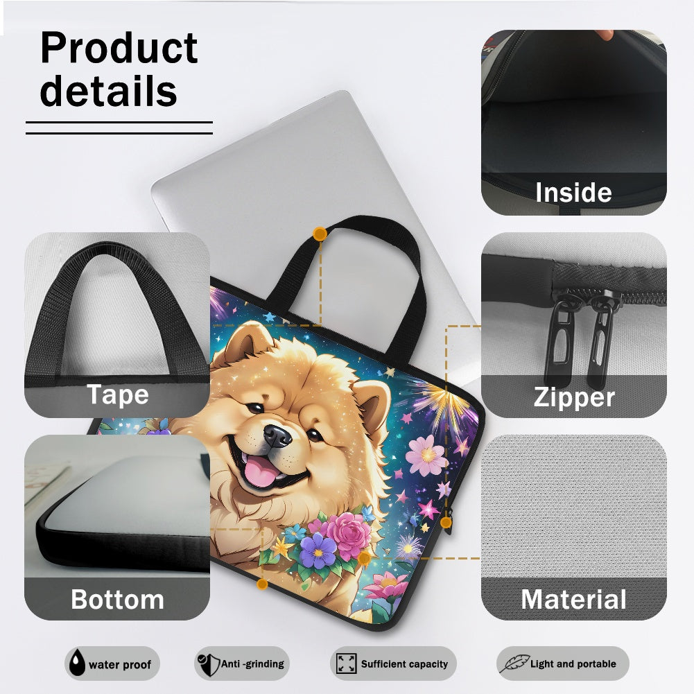 Charming Chow Chow Laptop Bag Sleeve - Perfect for Dog Lovers BriBeesCreations