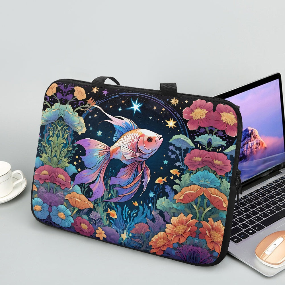 Stylish Beta Fish Laptop Sleeve Perfect Accessory for On-The-Go Tech Enthusiasts BriBeesCreations