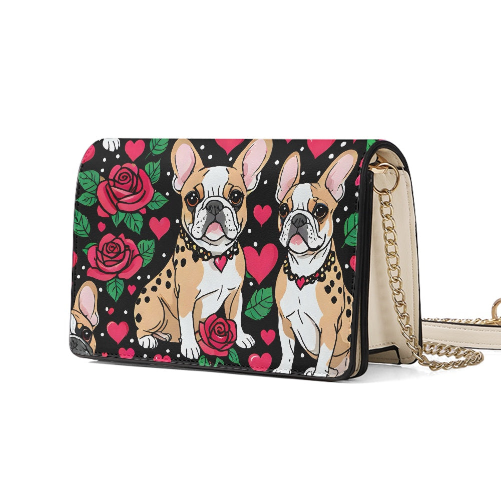 Frenchie French Bulldog square crossbody bag BriBeesCreations