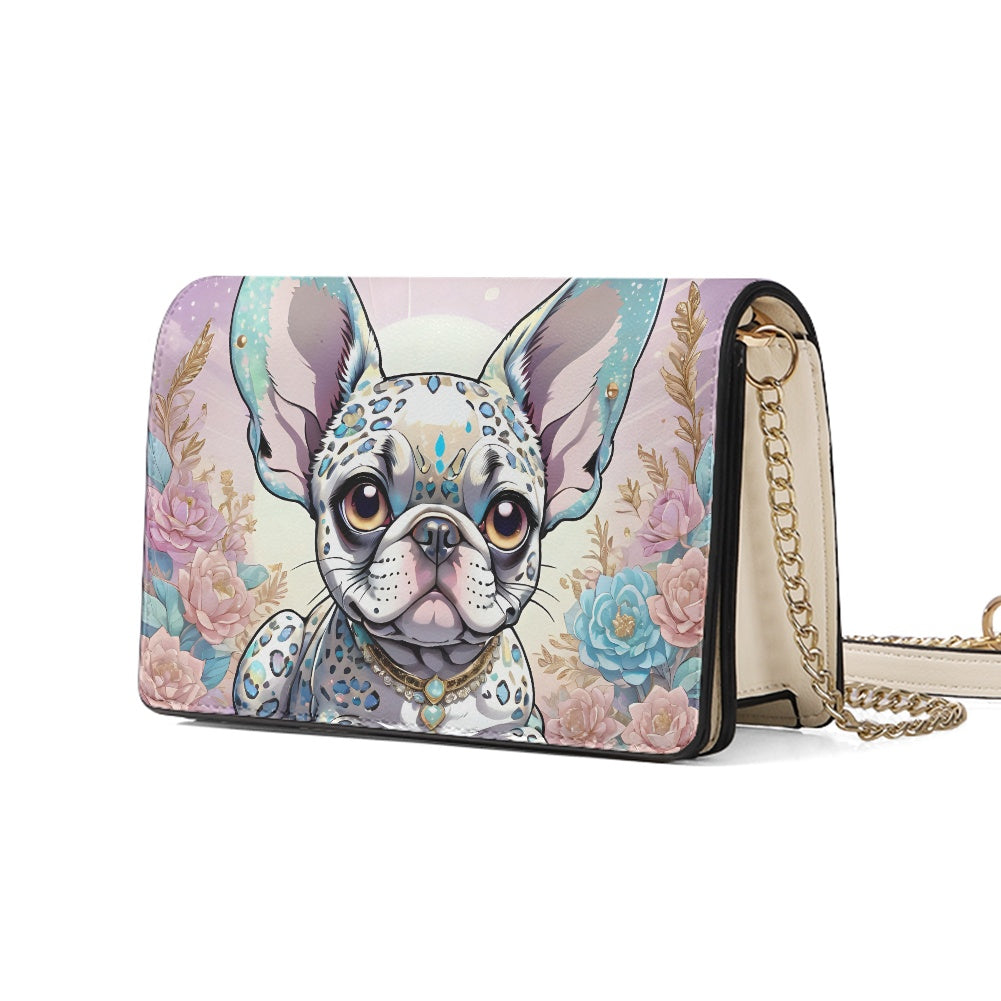 frenchie French Bulldog square crossbody bag BriBeesCreations