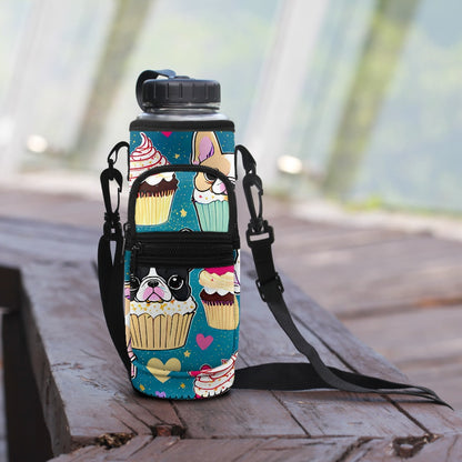 Frenchie French Bulldog Water Bottle Sleeve Cover Carrier - Perfect for On-the-Go Hydration BriBeesCreations