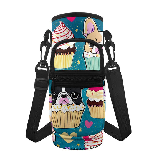 Frenchie French Bulldog Water Bottle Sleeve Cover Carrier - Perfect for On-the-Go Hydration BriBeesCreations