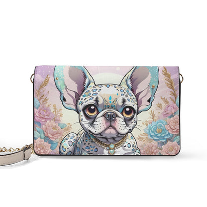 frenchie French Bulldog square crossbody bag BriBeesCreations