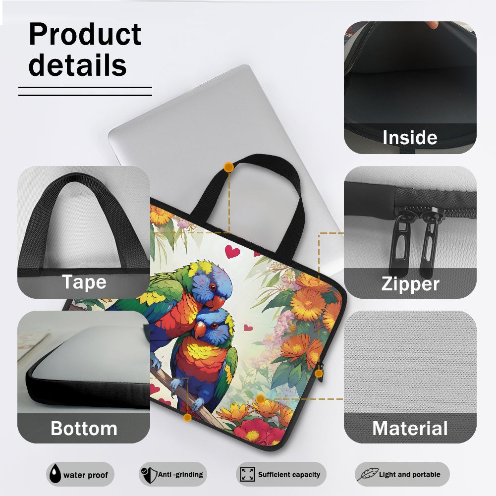 Stylish Parrot Laptop Bag - Perfect for Work or Travel BriBeesCreations