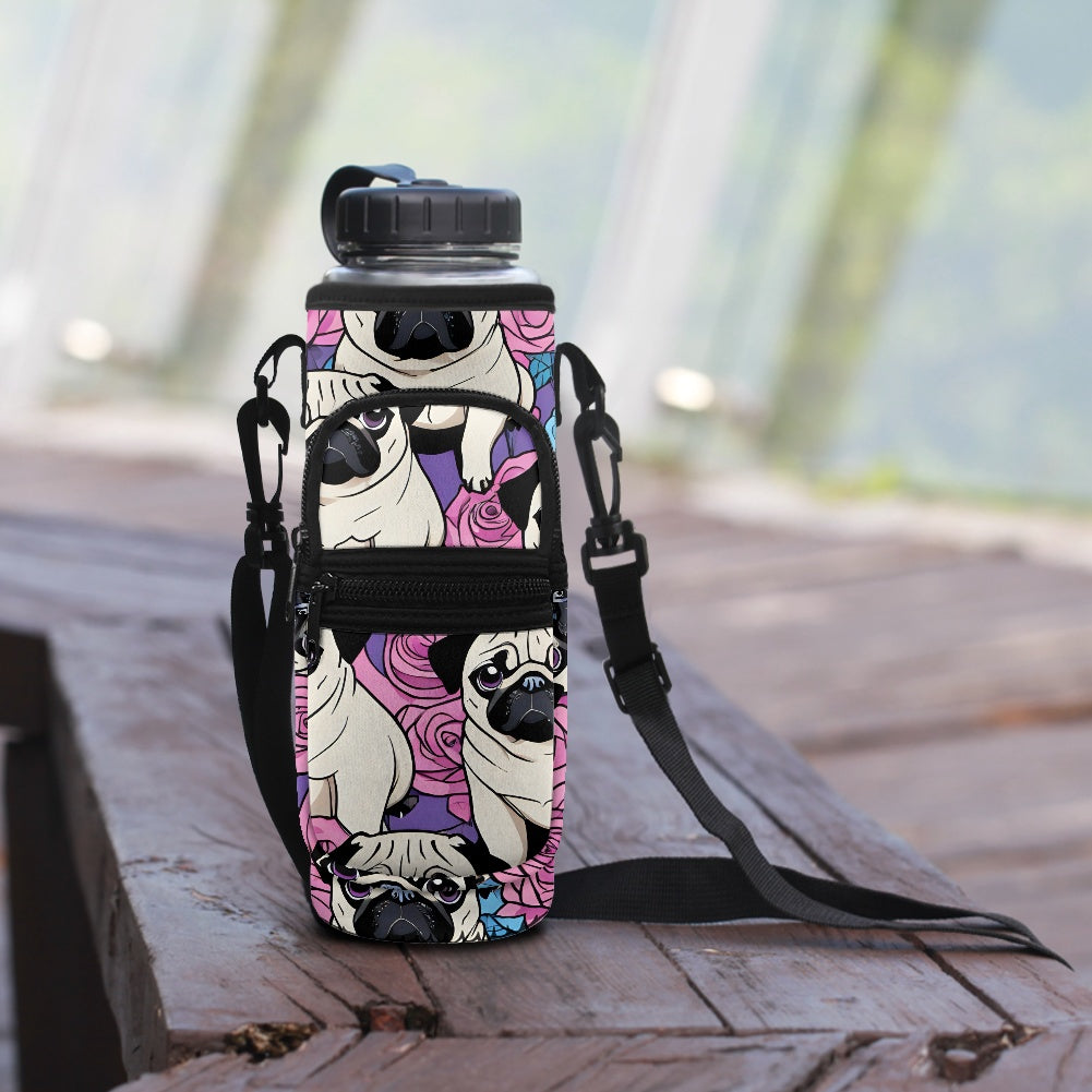 Pug Water Bottle Cover Protect Your Bottle with This Adorable Sleeve Carrier BriBeesCreations