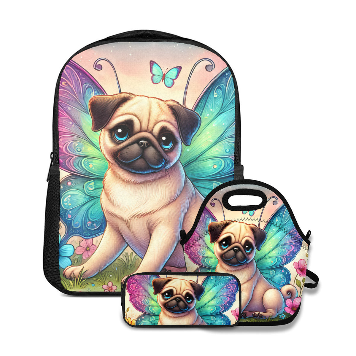 Butterfly Pug School Supply Bundle