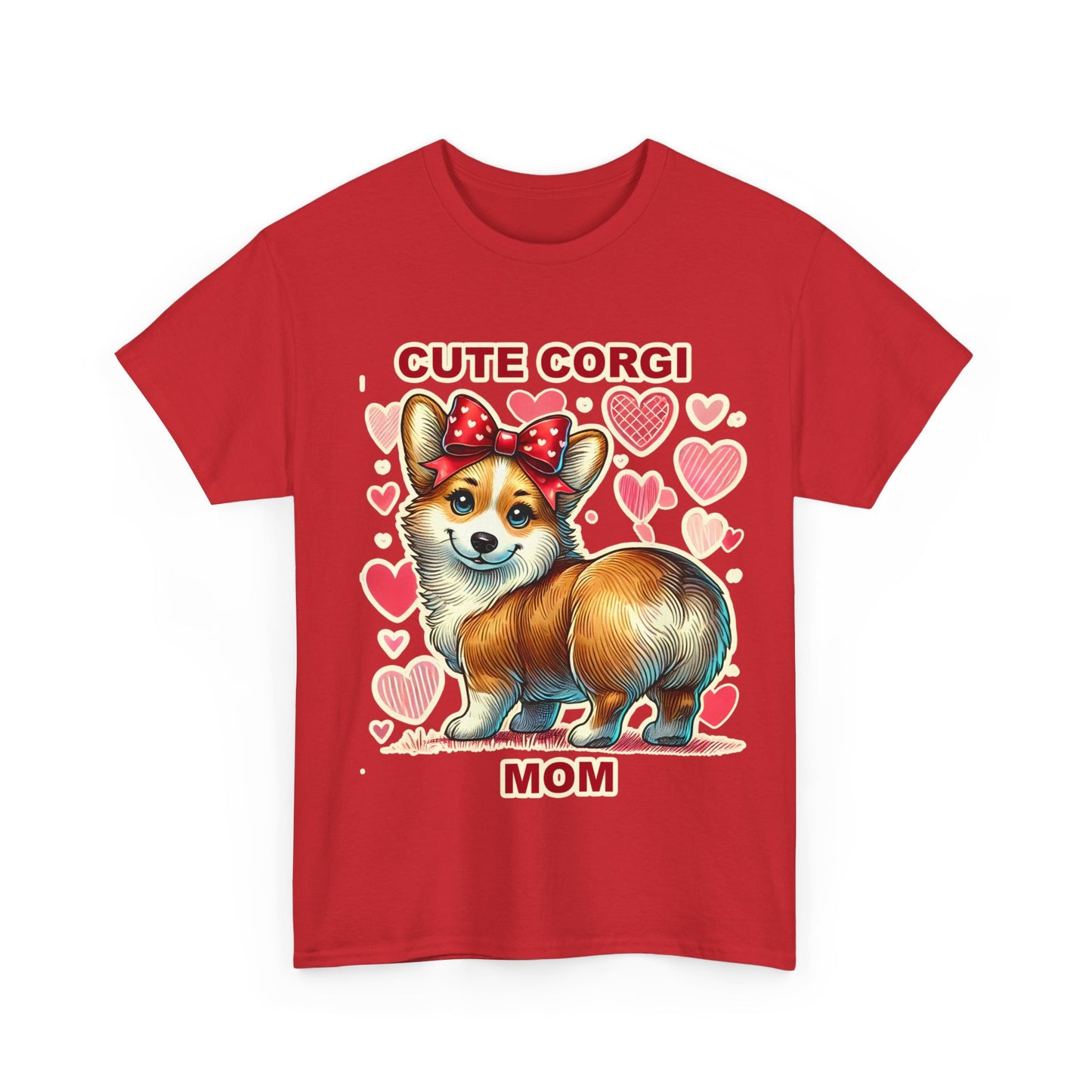 Cute Corgi Mom Heavy Cotton Tee