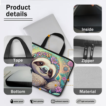 Stylish Sloth Laptop Bag - Perfect for On-the-Go Tech Lovers BriBeesCreations