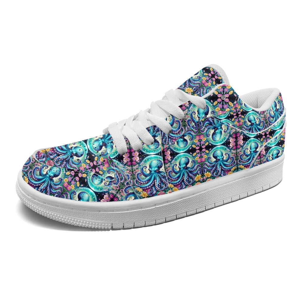 Octopus Sea-life Fashion Low Top Leather Sneakers BriBeesCreations