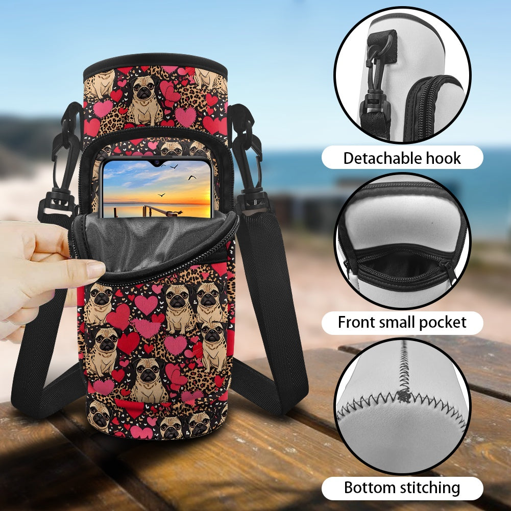 Pug Water Bottle Cover BriBeesCreations