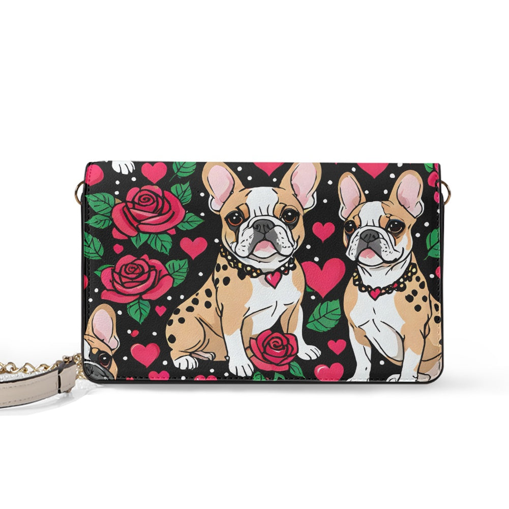 Frenchie French Bulldog square crossbody bag BriBeesCreations