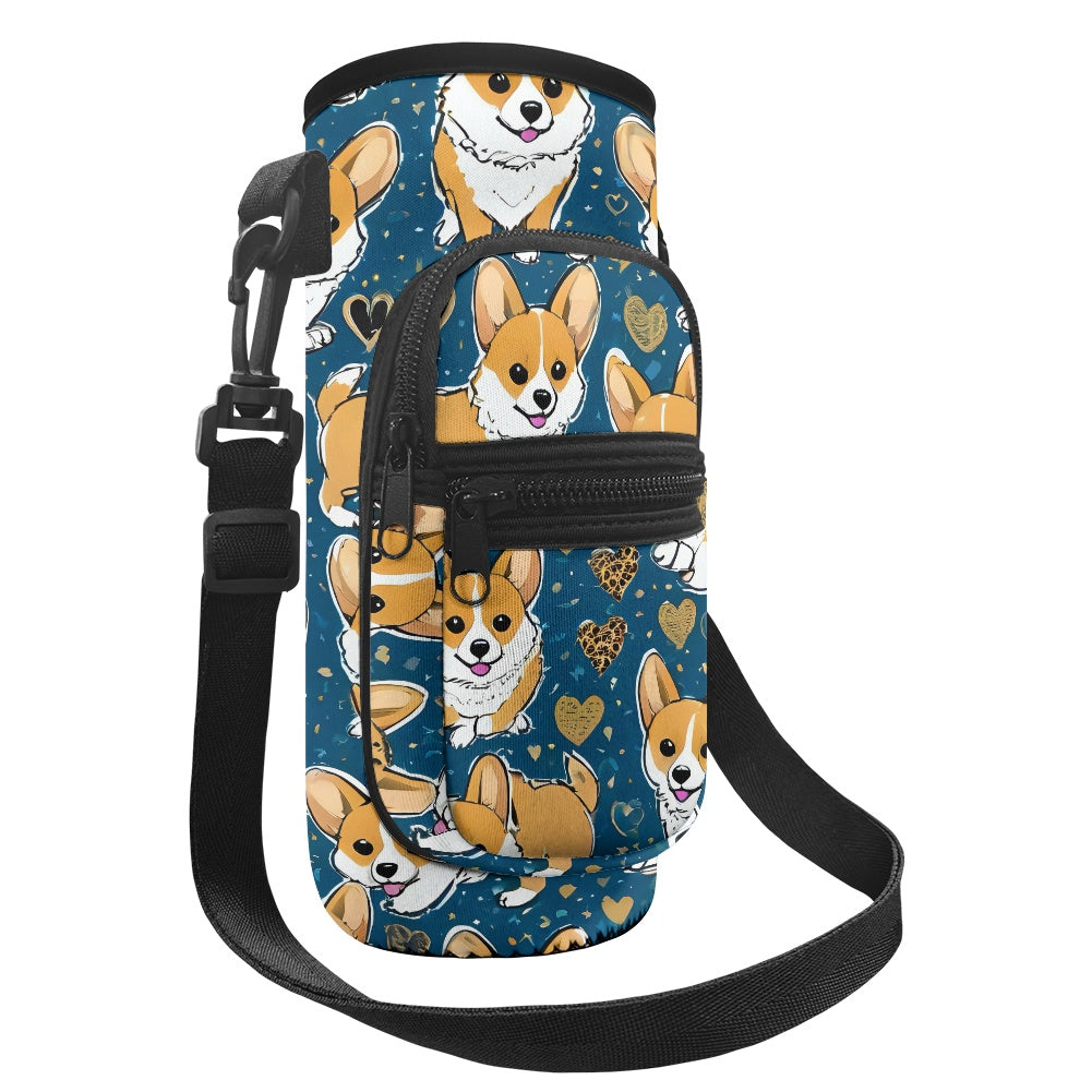 Corgi Water Bottle Cover Sleeve Carrier - Protect Your Bottle in Style BriBeesCreations