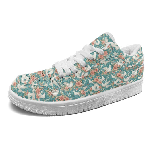 Blue Dove Fashion Low Top Leather Sneakers BriBeesCreations