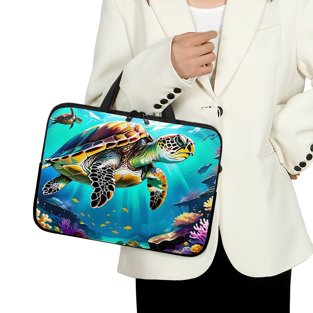 Stylish Sea Turtle Laptop Sleeve - Perfect for Carrying and Protecting Your Device BriBeesCreations