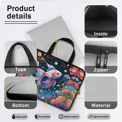 Stylish Beta Fish Laptop Sleeve Perfect Accessory for On-The-Go Tech Enthusiasts BriBeesCreations