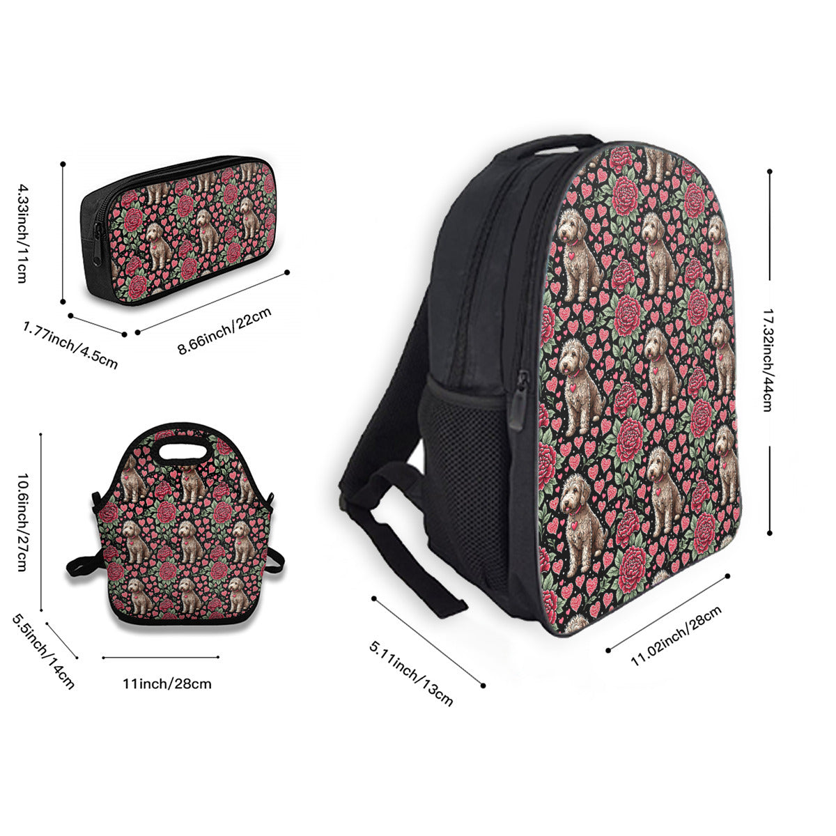 Ordinary School Bag Meal Bag Pencil Bag Combination Series｜Oxford Cloth - Image-1-92