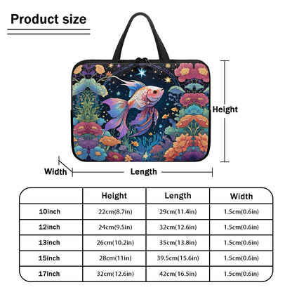 Stylish Beta Fish Laptop Sleeve Perfect Accessory for On-The-Go Tech Enthusiasts BriBeesCreations