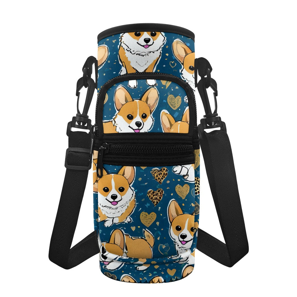 Corgi Water Bottle Cover Sleeve Carrier - Protect Your Bottle in Style BriBeesCreations