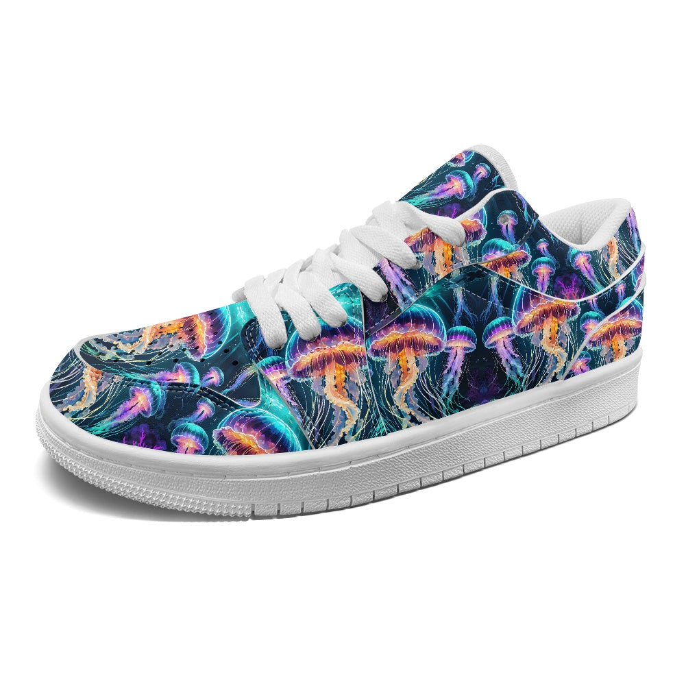 Jelly Fish Fashion Low Top Leather Sneakers BriBeesCreations