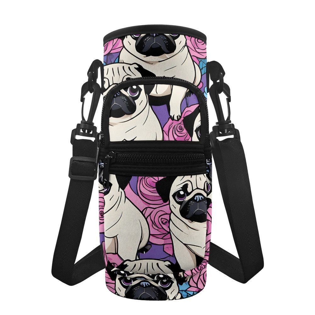 Pug Water Bottle Cover Protect Your Bottle with This Adorable Sleeve Carrier BriBeesCreations