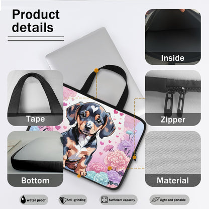 Doxie Dachshund Laptop Bag Sleeve - Stylish Durable  Perfect for Travel BriBeesCreations