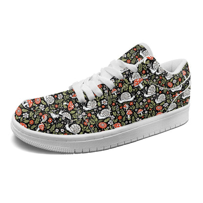 Snail Fashion Low Top Leather Sneakers BriBeesCreations