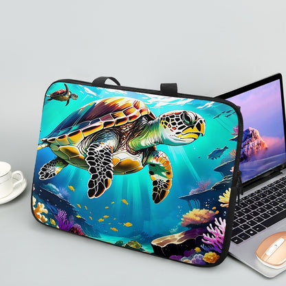 Stylish Sea Turtle Laptop Sleeve - Perfect for Carrying and Protecting Your Device BriBeesCreations