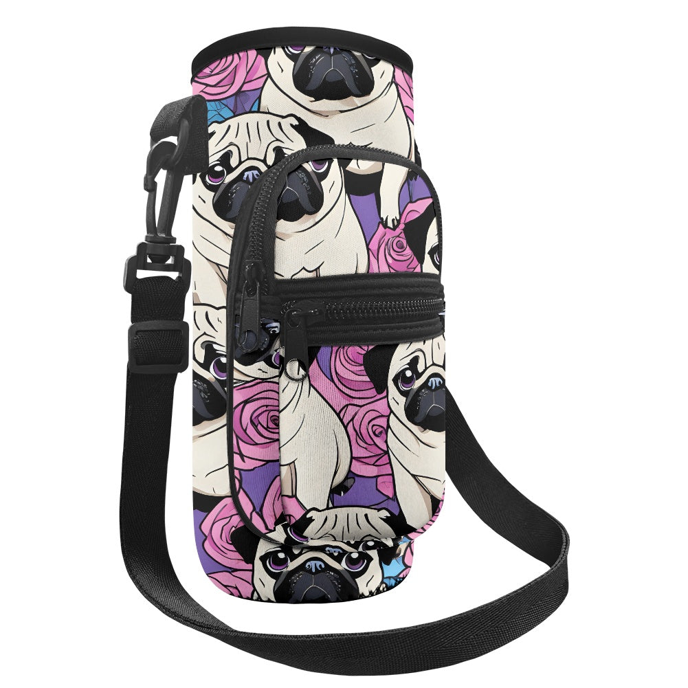 Pug Water Bottle Cover Protect Your Bottle with This Adorable Sleeve Carrier BriBeesCreations