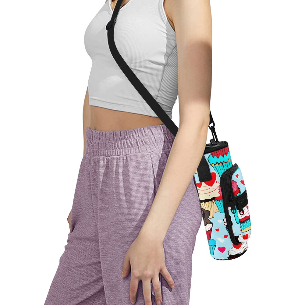 Cute Cupcake Water Bottle Cover Carrier - Perfect for On-the-Go Hydration BriBeesCreations
