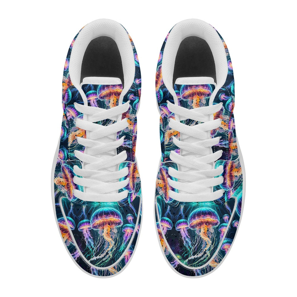 Jelly Fish Fashion Low Top Leather Sneakers BriBeesCreations