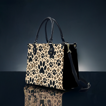 Cheetah Print Dog Paw Prints handbag ThisNew