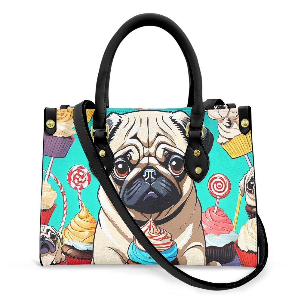 Pug cupcake purse bag