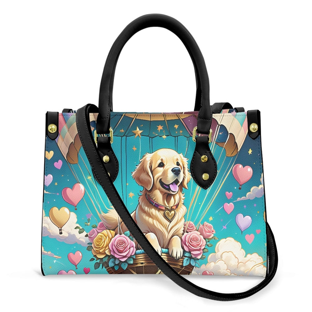 Golden Retriever Hot air balloon purse bag