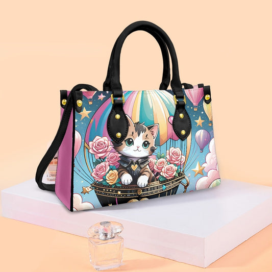 Cat kitten hot air balloon purse bag