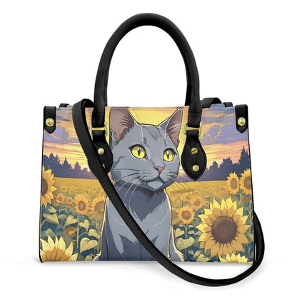 cat sunflower bag purse