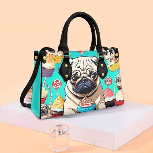 Pug cupcake purse bag