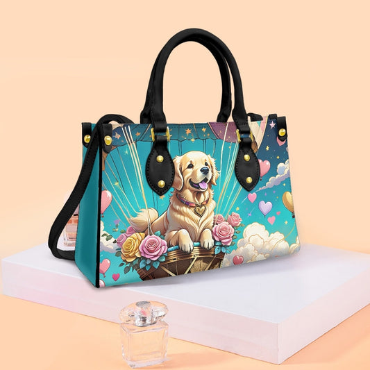 Golden Retriever Hot air balloon purse bag