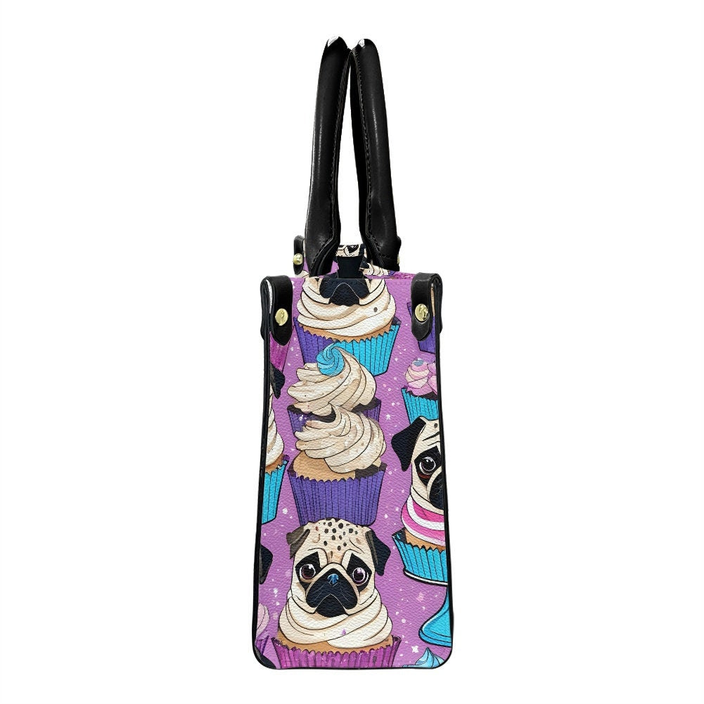 Pug cupcake purse bag