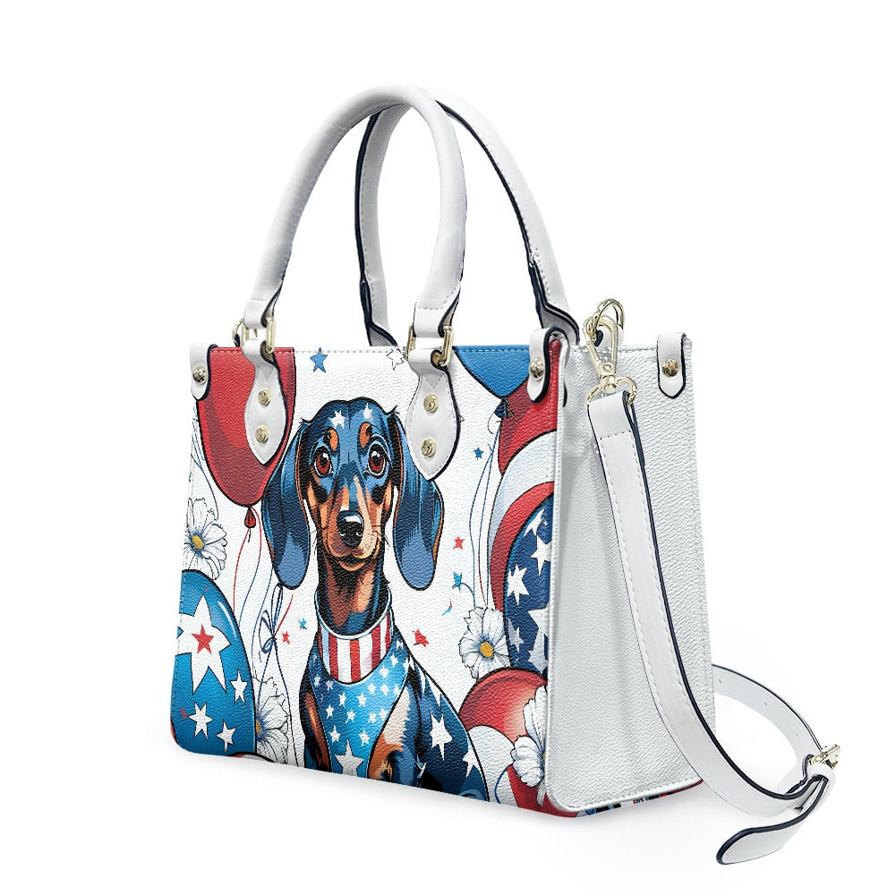 dachshund purse patriotic bag