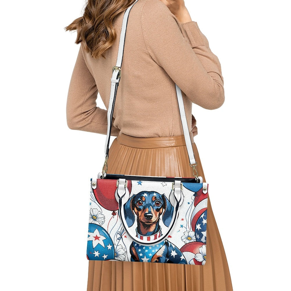 dachshund purse patriotic bag