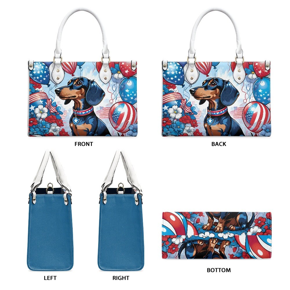 dachshund purse patriotic bag