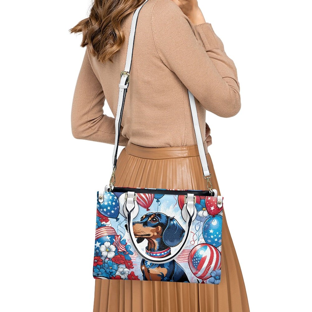 dachshund purse patriotic bag