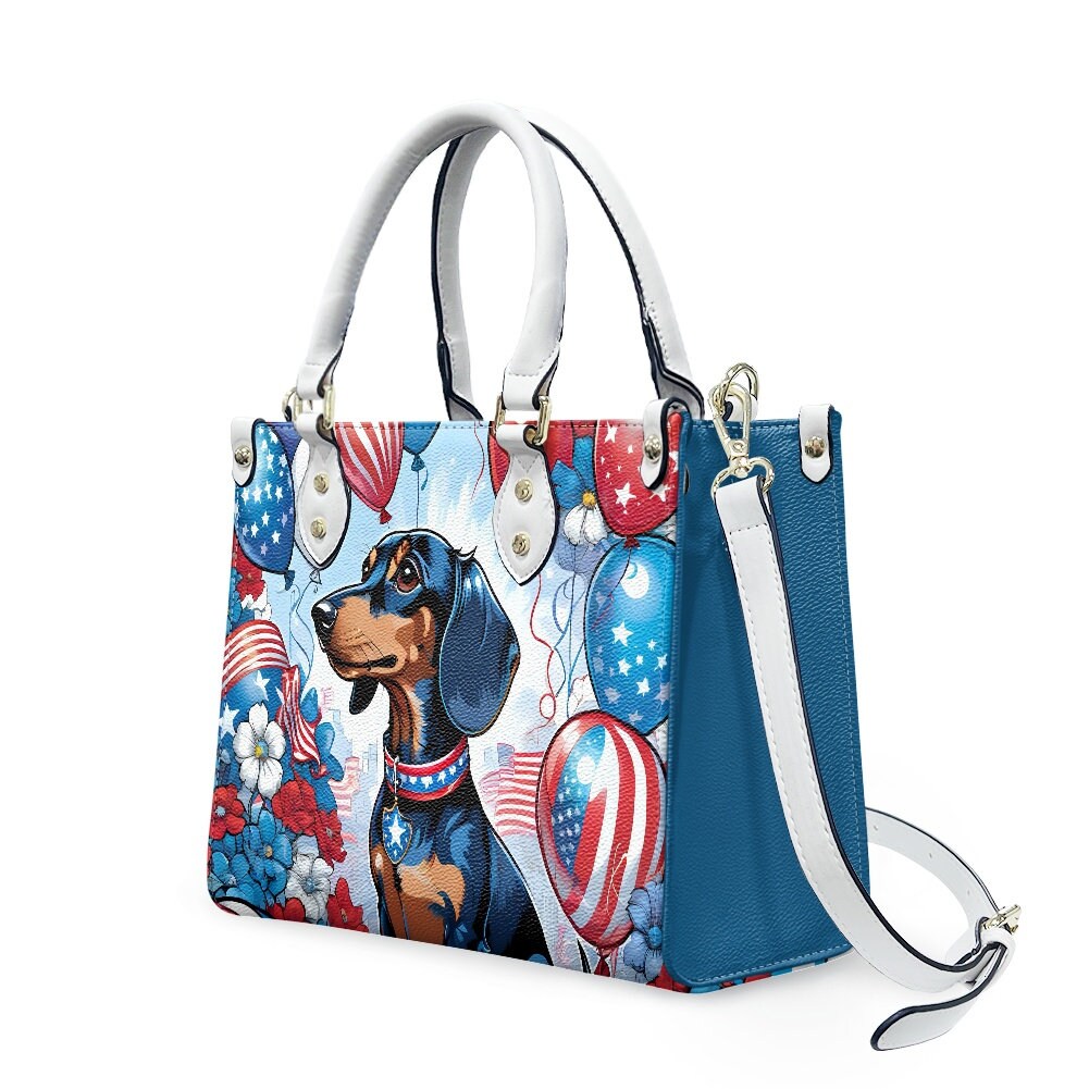 dachshund purse patriotic bag