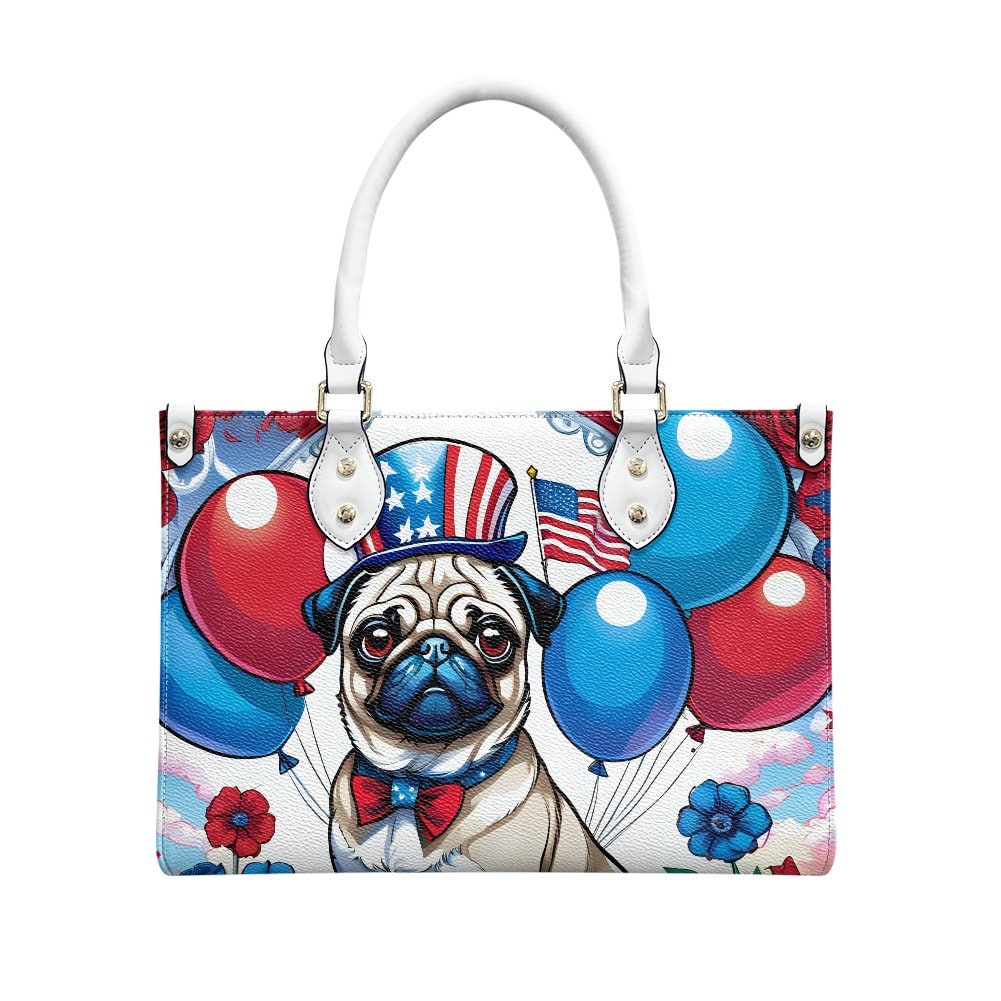 Pug bag purse patriotic bag