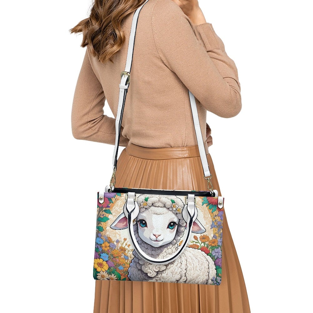 Floral Lamb purse sheep bag gift